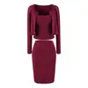 Ropa de mujer de estilo europeo y americano transfronteriza INS al por mayor: Conjunto de tres piezas: camisola acolchada Pure Desire, cárdigan de hombro normal, falda de cintura alta