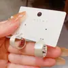 Pendientes Metálicos Minimalistas Geométricos Cepillados con Diseño Único, Pendientes de Moda y Versátiles para el Uso Diario