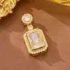 Diseño de Nicho Transfronterizo Europeo y Americano Moda Creativa de Gama Alta Caja de Fotos de Gota de Aceite Colorida Colgante de Collar Chapado en Cobre Dorado para Mujer