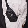 Masculino cross-body couro retro couro personalizado plissado clássico versátil nicho artístico jovem empresa ciclismo bolsa