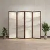 Biombo Estilo Chino para Sala de Estar y Dormitorio, Moderno Sencillo Entrada de Casa Madera Maciza Plegable Móvil