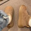 Botas de Nieve con Suela Gruesa para Mujer 2026 Nuevas Botas Gruesas de Invierno para Exteriores Zapatos Cálidos de Algodón para Nieve para Mujer Forradas de Polar de Invierno