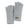 Guantes de Cachemira para Pantalla Táctil Otoño e Invierno Nuevos Hombres y Mujeres Guantes Cálidos Planos Guantes a Prueba de Viento para Ciclismo Guantes de Punto para Dedos