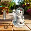 Impresión Plana Transfronteriza 2D Plano Rotación de 360 Grados Escena de Nieve Casa de Pingüinos Decoración de Escritorio Interior y Exterior Festival
