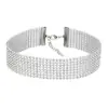 Choker AliExpress Colar de Pescoço Distintivo para Boate Elemento Curto na Clavícula Corrente de Pescoço Acrílica com Diamante Multicamada