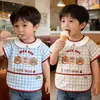 Novo Estilo Bavaglino para Comer de Bebê, Babador Infantil Impermeável de Manga Curta, Roupas Anti-Sujeira de Verão para Alimentação e Brincadeiras, Roupa de Bebê para Usar ao Contrário