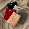 Ropa interior para mujer de algodón puro al por mayor A001 Ropa interior para mujer de color liso Chica Bragas rojas de cintura baja de algodón puro Estudiantes mujeres