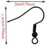1 gancho de oreja de oro rosa S925 grabado cinco colores opcionales accesorio básico de joyería para pendientes DIY en stock al por mayor