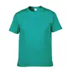Comercio exterior transfronterizo código europeo 180g camiseta básica de algodón de manga corta para adulto impresión FOD estampado en caliente serigrafía camiseta en blanco