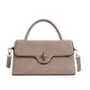 Bolsa pequena quadrada texturizada da moda deste ano para mulheres, nova bolsa de ombro com fecho xadrez outono 2026, bolsa transversal para o dia a dia