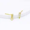 Accesorios de pendientes de gancho de moda con circonita, pendientes de pin de plata 925, pendientes de diadema colgantes, accesorios de pendientes hechos a mano DIY A24B