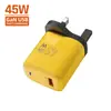 Carregador Rápido de Porta Única Luz Azul 20W Carregamento Rápido Carregador de Celular Adaptador de Tomada Europeu Americano UK Atacado Transfronteiriço