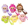 Cartera pequeña Labubu para niños de silicona, pequeño regalo, llavero, colgante, lindo regalito para máquina de garra, en stock