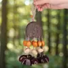 Chocalho de Casca de Fruta Natural Kit de Material Divertido de Quatro Peças de Cobre Pingente Pronto Tendência Nacional DIY Sino dos Ventos Artesanal Ornamento de Cura