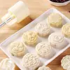 Molde de repujado para pastel de luna tipo piel de nieve, molde grande para pastel de luna casero DIY, sello de repostería prensado a mano, pastel de frijol mungo