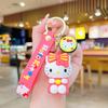 Llavero de dibujos animados de HelloKitty, lindo colgante de mochila escolar de KT Cat Girl, muñeca, máquina, pequeño regalo, llavero, anillo