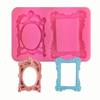 Pedra de Tinta Porta-Retrato Silicone para Modelagem Forma de Bolo Dobrável Forma de Doce Dobrável Ferramenta Dobrável Ferramenta Decorativa Forma de Bolo