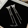 Pendientes de Borla de Mariposa con Circonita de Diseño de Nicho Lujo Accesible Pendientes de Gama Alta Aguja de Plata 925 Pendientes Elegantes de Moda