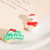 Pendientes de Diseño Divertido de Reno de Santa Claus Europeos y Americanos con Pasador de Plata, Pendientes de Campana de Navidad de Dibujos Animados de Cerámica Suave para Mujer