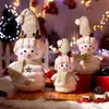 Decoraciones Navideñas Muñeco de Nieve Figura Escena Arreglo Adornos Accesorios para Fotos Exhibición de Ventana Muñecas Regalos