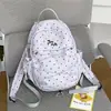 Mochila Estilo Coreano de Bolinhas Feminina Grande Capacidade Casual Estudante Bolsa Escolar Design Moderno Casual Leve Mochila Estilo Japonês Feminina