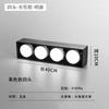 Sala de estar minimalista sin iluminación principal luces cuadradas de caja luces de cubo luces de rejilla LED focos de techo downlights abiertos