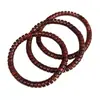 Pulseira de Contas de Sândalo Vermelho Indiano Natural de Folhas Pequenas Corte Reto DIY Joia Original Pulseira Contas Soltas Acessórios de Contas Planas