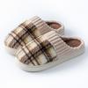 Pantufas de Algodão para Casal Outono/Inverno 2025 para Mulheres, Sapatos de Maternidade Quentes de Pelúcia para Interior para Homens, Pantufas de Chão Espessas para Aquecimento
