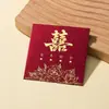 Envelope vermelho de casamento chinês sênior com a taxa de mudança de membro bloqueando a porta envelope vermelho com o membro presente palavra Qian Xi Li é um grande selo