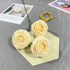 Simulación de 3 rosas de cabeza 3 rosas de cabeza grande rosa concubina imperial rosa individual decoración de camino de boda hotel arreglo floral de flor falsa flor