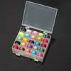 Máquina de coser multifuncional para el hogar caja universal para guardar bobinas de color línea inferior transparente línea de metal con correa bobina de plástico