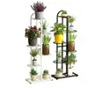 Suporte de Flores para Uso Doméstico Interno, Suporte de Vasos de Flores para Sala de Estar, Estante de Armazenamento de Chão, Suporte Dobrável de Múltiplas Camadas para Plantas Verdes, Economizador de Espaço
