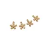 Colgante de Flor Pequeña Brillante Recubierto de Oro de 14 Quilates que Conserva el Color Flor de Cinco Pétalos Colgante Individual Hecho a Mano para Pulsera DIY Pendientes Colgante de Joyería