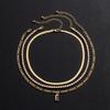 Europa y Estados Unidos transfronterizo nueva joyería retro cadena de garra cadena de hueso de serpiente collar temperamento Joker 26 letras collar geométrico