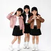 Fábrica de origen chaqueta de cuero para niñas niños MDD primavera y otoño chaqueta de cuero solapa para niños bebé 2026 chaqueta de motocicleta pura