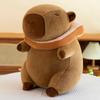Boné de Capivara Comendo Batatas Fritas Transfronteiriço Novo Capivara Desenhável Comércio Exterior Atacado Brinquedo de Pelúcia Boneca Travesseiro