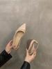 Sandalias de Dedo Estilo Francés Suave Sandalias y Pantuflas Estilo Hada Zapatos de Cuña para Mujer Nuevos de Primavera y Verano Zapatos de Noche Zapatos de Documental Alto
