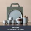 Juego de Té Portátil de Viaje Horno Ru Juego de Té para Exterior Una Tetera Dos Cuatro Tazas Tetera Portátil Taza Rápida Regalo