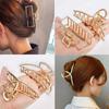 Pinza de Metal para el Cabello Europea y Americana Transfronteriza Todo Fósforo Aleación Cruzada Pinza de Metal para el Cabello Disco Geométrico para el Cabello Clip para la Parte Posterior de la Cabeza