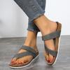 Sandalias Planas Nuevas Transfronterizas de Verano 2022 Zapatos de Playa para la Costa Chanclas Casuales Punta Redonda Zapatos de Playa de Talla Grande