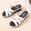 Sandalias de Cuña y Chanclas para Ropa de Exterior de Mujer 2025 Nuevo Estilo Cuñas de Suela Gruesa Chanclas de Verano Suela Suave Antideslizantes Modernas Zapatos para Mamás