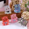 Resina Luminiscente Gatito Saludando a la Luna Luna Gato Figura Linda Moderna Creativa Decoración de Escritorio de Coche Pequeño Adorno