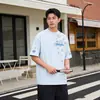 Camiseta de Manga Corta con Bordado de Copo de Nieve y Letra para Hombre Primavera y Verano Nuevo Estilo 2026 Universitaria Cuatro Colores Fresca Holgada Casual Top para Mujer