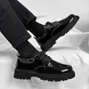 Zapatos Casuales de Cuero para Hombre Estilo Británico Moda Trendy Zapatos de Cuero Versátiles Botas Martin para Hombre Zapatos de Cuero Formales de Negocios