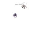 Piercing de Labio de Aleación de Titanio G23, Arete para Oreja, Piercing de Zirconia con Bola de Tres Garras Ópalo, Arete para Cartílago de la Oreja, Piercing para Ceja, Piercing para Lengua, Joyería para Oreja