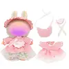 Adecuado para Ropa de Muñeca Labubu, Peluche Vinilo Sentado Fiesta Primera, Segunda y Tercera Generación Traje de Falda de Repuesto