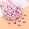 Cuentas de Porcelana Descascarillada Triturada de Jade de Vidrio de 8 mm Accesorios de Cuentas para Pulsera DIY Hechas a Mano Cuentas Esmaltadas Pintadas a Mano con Graffiti