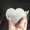 Piedra Bruta de Cristal Natural Forma de Corazón Juguete Pieza Portátil en Forma de Corazón Manualidad de Cristal Decoración del Hogar Adorno de Piedra