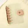 Caderno de Mão Transparente de PVC Transfronteiriço Binder Colorido A5A6A4B5 Caderno de Folhas Soltas Casca Núcleo Interno