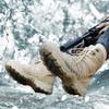 Otoño e Invierno Nuevos Zapatos de Senderismo de Caña Alta Aterciopelados Gruesos Botas de Nieve Largas para Exterior Talla Grande Botas de Nieve